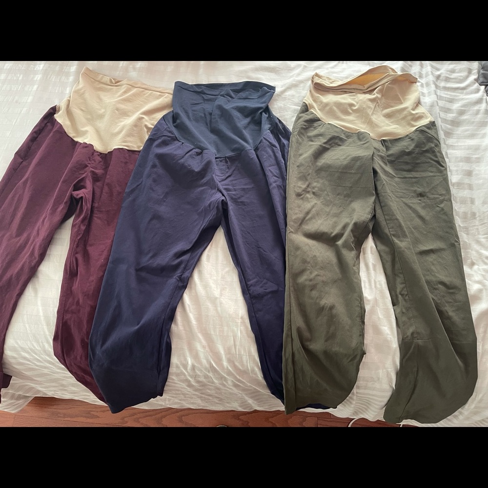 Used maternity work pants. All 3 for sale at price listed.